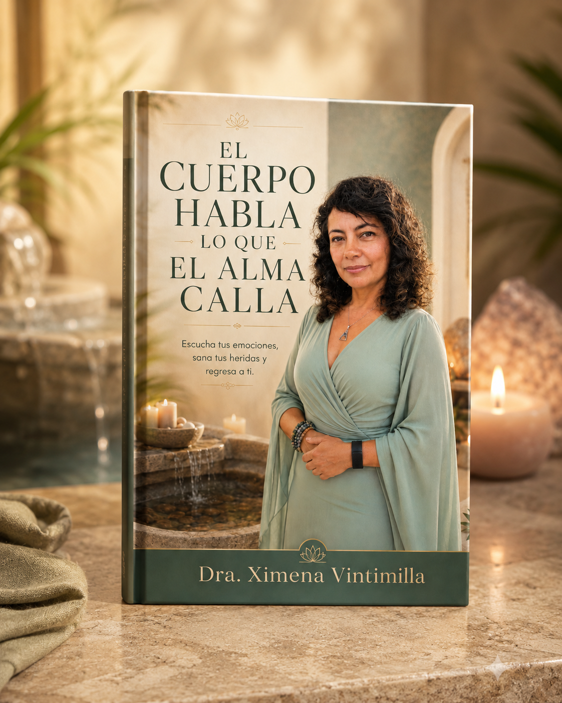 Mockup del libro El cuerpo habla lo que el alma calla